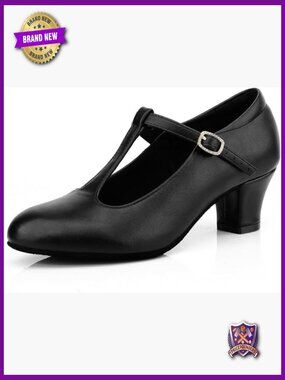 T-Strap Character Shoes Ballroom Latin Dance Heels Wedding Pumps